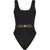 Versace One Piece Swimsuit With Greek Border BLACK