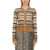 Ganni Cardigan With Stripe Pattern BEIGE