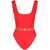 Versace One Piece Swimsuit With Greek RED