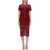 Self-Portrait Guipure Lace Dress BORDEAUX