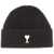 AMI Paris Beanie Hat With Logo BLACK