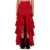 Moschino Crepe Skirt With Ruffles RED