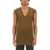 Rick Owens V-Neck T-Shirt BROWN