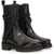 Rene Caovilla "Cleo" Combat Biker Boot BLACK