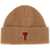 AMI Paris Beanie Hat With Logo BEIGE