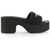 Alexander Wang Slide Platform Sandal With Logo BLACK