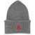 Family First Beanie Hat With Logo GREY