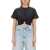 RABANNE Cropped T-Shirt BLACK