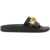 Moschino Slide Sandal With Logo BLACK