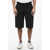 AllSaints Wool Blend Lago Shorts With Belt Loops Black