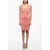 Versace Garden Knitted Slip Dress With Monogram Pattern Pink