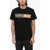 DSQUARED2 Solid Color Cigarette Fit Crew-Neck T-Shirt With Printed Log Black