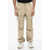 CULTURA Cotton Cargo Pants With Golden Button Beige