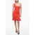 Alexander McQueen One-Shoulder Dress With Ruffles And Zip Detail Red