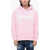 DSQUARED2 Vintage Effect Hoodie With Patch Pocket Pink