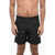 Givenchy Two-Tone Swim Shorts With All-Over Logo Black