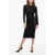 Versace Rouched Long Sleeved Dress Black