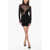 NENSI DOJAKA Long Sleeved Dress With Mesh Inserts Black