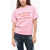 DSQUARED2 Crew Neck The Twins Cotton T-Shirt Pink