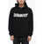 DSQUARED2 Vintage Effect Solid Color Hercalina Fit Hoodie Black