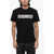 DSQUARED2 Solid Color Cool Fit Crew-Neck T-Shirt With Printed Logo Black