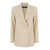 FEDERICA TOSI Beige Double-Breasted Jacket With Peak Revers In Wool Blend Woman Beige