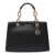 Michael Kors Michael Kors Calf Leather Tote Bag With Logo Charm Black