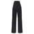 Brunello Cucinelli Black High Waisted Tailored Trousers In Linen Blend Woman Black