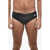 Nike Two-Tone Swim Briefs With Embroidered Logo Black