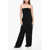 Max Mara Off-Shoulder Bella Jumpsuit With Satin Side Bands Black