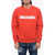 DSQUARED2 Fleeced-Cotton Crew-Neck Sweatshirt Red