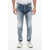 DSQUARED2 Distressed Skater Demis With Belt Loops 15,5Cm Blue