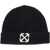 Off-White Woolen Beanie Hat BLACK - WHITE