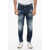 DSQUARED2 Distressed Skater Demis With Belt Loops 16,5Cm Blue