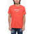 DSQUARED2 Cotton Crew-Neck T-Shirt With Frontal Print Red