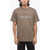 Carhartt Solid Color Crew-Neck T-Shirt With Printed Logo Brown