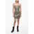 Rick Owens Sequined Sleeveless Bustier Dress Green