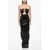 Rick Owens Maxi Dress Prong With Cutout Black