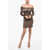 Fendi Jersey Operator Sheath Dress With Satin Drape Brown