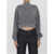 Alexander Wang Cropped Sweater With Embossed Logo GREY