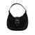 OSOI Osoi Calf Leather Medium Hobo Brocle Shoulder Bag Black