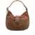 OSOI Osoi Calf Leather Medium Hobo Brocle Shoulder Bag BROWN