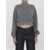 Alexander Wang Cropped Sweater With Embossed Logo GREY