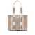 Chloe Chloé Woody Medium Canvas And Leather Tote Bag POWDER