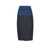 Fendi Fendi Bicolor Denim Midi Skirt BLUE