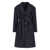 HEVO Black Single-Breasted Coat With Notched Revers In Wool Blend Man BLUE