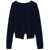 Semicouture Semicouture Woven Wool Camilla Sweater BLUE