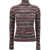 MISSONI BEACHWEAR Turtleneck Sweater MULTICOLRED/PINK/BLU