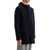 Harris Wharf London LONDON Hooded Wool Coat In Boiled Wool NAVY BLUE