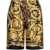 Versace Versace Barocco Print Silk Shorts Gold